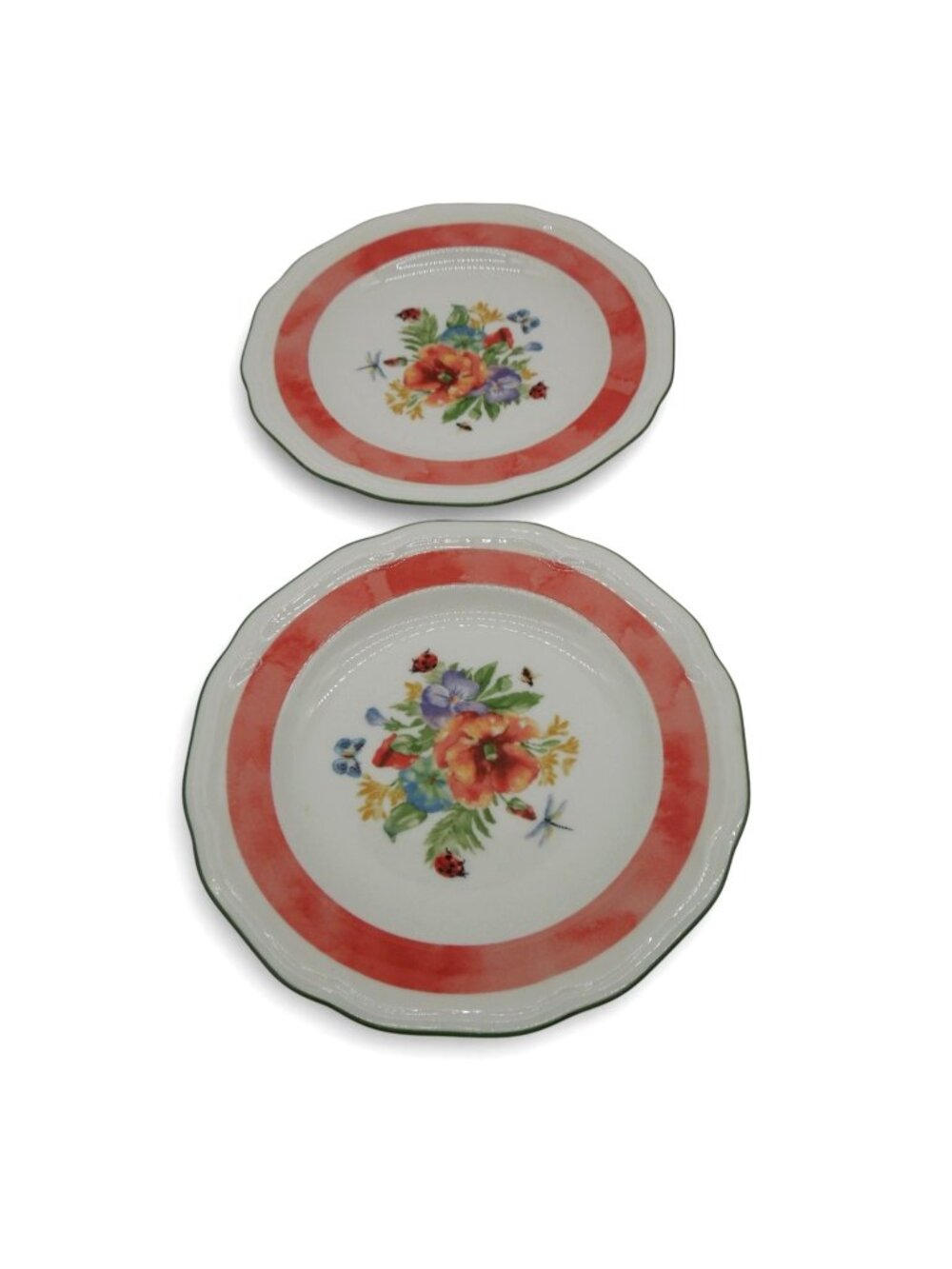 Mikasa Antique Garden Dessert or Salad Plates Set Of 2 Floral 7"